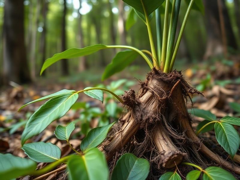Natural botanical photograph of Tongkat Ali (Eurycoma longifolia)